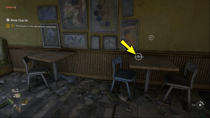 The fourth book is on one of the tables - Dying Light 2: Book Club 7 - walkthrough - Book Club tasks - Dying Light 2 Guide