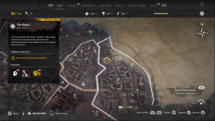 Go to a small island in the Saint Paul Island district - Dying Light 2: The Baba 1 - walkthrough - Tasks from the Baba - Dying Light 2 Guide