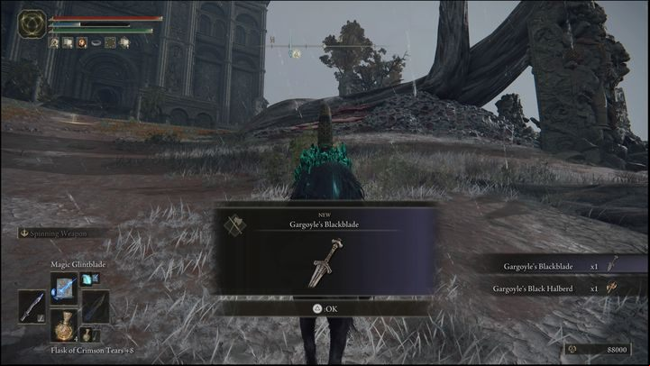 For defeating the Black Blade Kindred in Greyoll's Dragonbarrow, you will receive Runes (88,000), Black Gargoyle Blade and Black Gargoyle Axe - Elden Ring: How to beat Black Blade Kindred? - Greyoll Dragonbarrows - Elden Ring Guide
