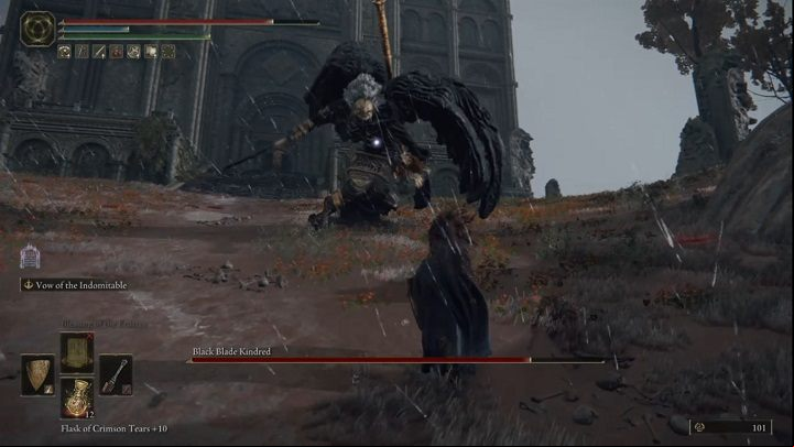 It is worth using the environment - or more precisely, the difference in height - Elden Ring: How to beat Black Blade Kindred? - Greyoll Dragonbarrows - Elden Ring Guide