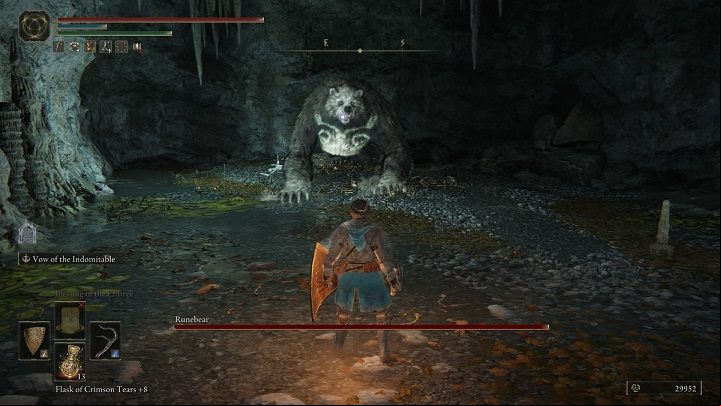 Outside of its maw attack, most of Runebear's attacks work over a specific area - Elden Ring: How to beat Runebear? - Weeping Peninsula - Elden Ring Guide