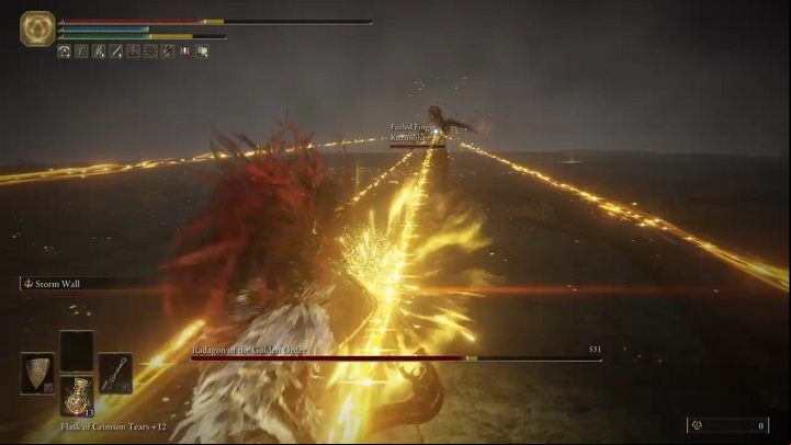 Dodging backwards is not a good idea for another reason - when you are away from the boss, he will catch you with a triple shot - Elden Ring: How to beat Radagon of the Golden Order, Elden Beast? - Leyndell, Ashen Capital - Elden Ring Guide
