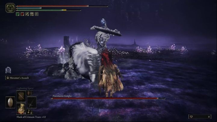 Occasionally the boss will jump off his horse - be very careful - Shadow of the Erdtree: How to beat Putrescent Knight? - Main bosses - Elden Ring Guide