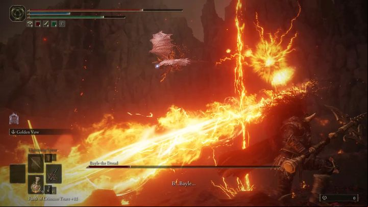 The second phase of the fight begins when Bayle drops to approximately 66% health - Shadow of the Erdtree: How to defeat Bayle the Dread? - Side bosses - Elden Ring Guide
