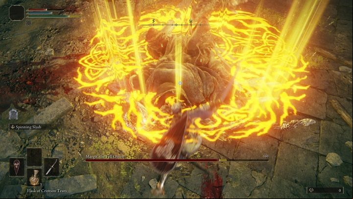 In the first phase, Margit mainly uses his sword - you can block most of his attacks with a shield without taking any damage - Elden Ring: How to beat Margit The Fell Omen? - Stormhill - Elden Ring Guide