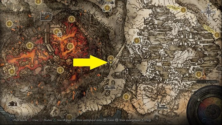 After dealing with Maggie keep walking, heading to the cliff north-west - Elden Ring: List off all Legendary Sorceries and Incantations - Trophy Guide - Elden Ring Guide