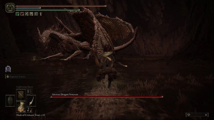 Prepare for a frustrating fight - Senessax has a lot of health, deals high damage, his attacks cover a large area, and the arena is very small - Shadow of the Erdtree: How to defeat the Ancient Dragon Senessax boss? - Side bosses - Elden Ring Guide
