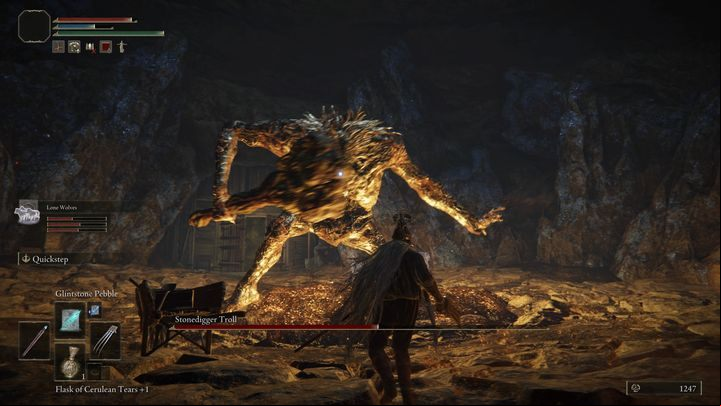 His slowest attacks are usually the most powerful ones, so when you notice that the boss is performing a given hit for a long time, it's best to move as far away from him as possible - Elden Ring: How to beat Stonedigger Troll? - Limgrave - Elden Ring Guide