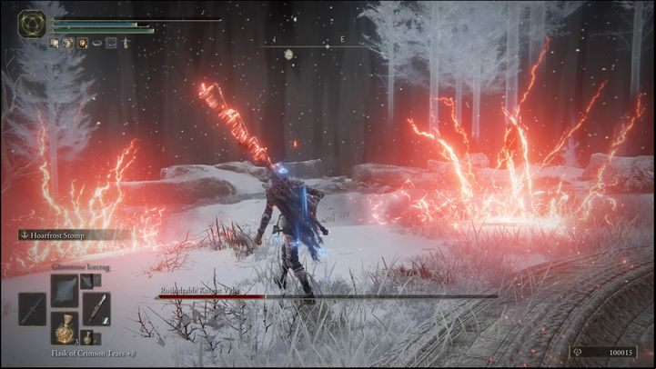 Watch out mainly for the attacks during which he creates red lightning - Elden Ring: How to beat Roundtable Knight Vyke? - Mountaintops of the Giants - Elden Ring Guide