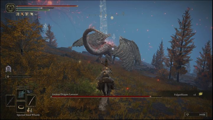 In the second location, the boss will start with the same amount of health she had before escaping - Elden Ring: How to beat Ancient Dragon Lansseax? - Altus Plateau - Elden Ring Guide