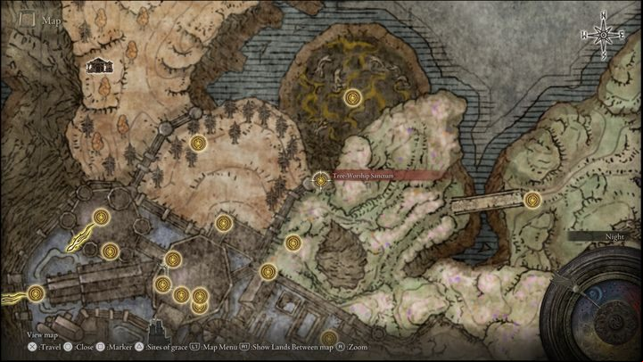 Start your journey from the Tree-Worship age Site of Grace - Shadow of the Erdtree: All Sites of Grace in main regions map - Secrets and Collectibles - Elden Ring Guide