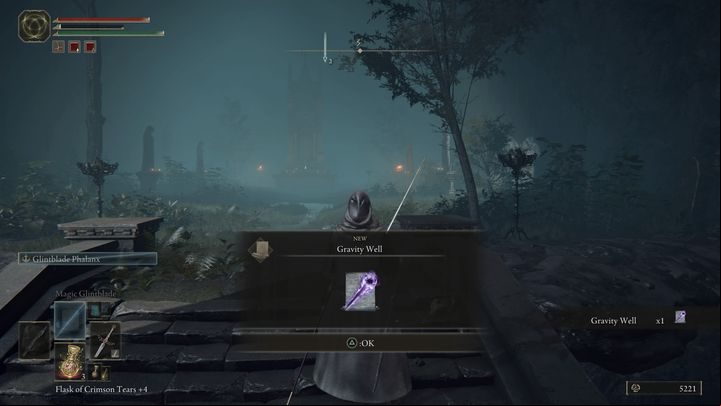 The spell is found nearby the platform that spins around its axis - Elden Ring: Sorceries and Incantations (Lirunia of the Lakes) - list of all - Liurnia of the Lakes - Elden Ring Guide