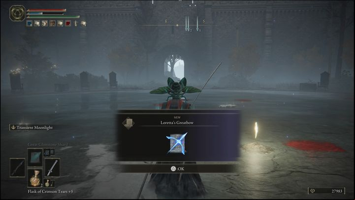 You will receive this spell for defeating Royal Knight Loretta - Elden Ring: Sorceries and Incantations (Lirunia of the Lakes) - list of all - Liurnia of the Lakes - Elden Ring Guide