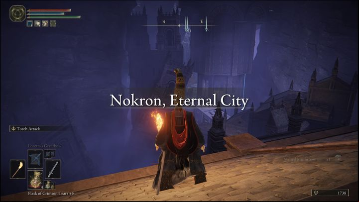 Descend by jumping on lower and lower ledges and enter Nokron, Eternal City - Elden Ring: Ranni questline - walkthrough - Quests - Elden Ring Guide