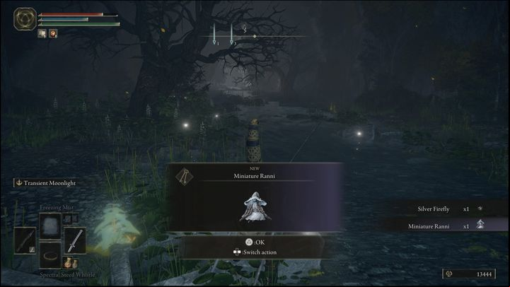 Once in the area, pick up Miniature Ranni, Then rest at the nearest site of grace - Elden Ring: Ranni questline - walkthrough - Quests - Elden Ring Guide