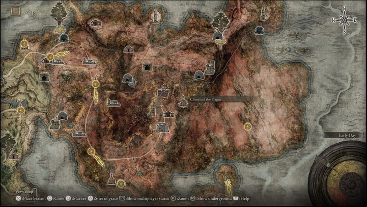 Church of the Plague is in the center of Caelid - Elden Ring: Millicent and Gowry questline - walkthrough - Quests - Elden Ring Guide