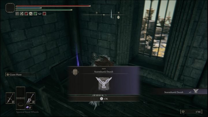You've found Stormhawk Deenh ashes - Elden Ring: Nepheli Loux - walkthrough - Quests - Elden Ring Guide