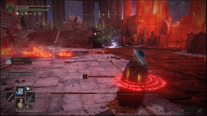 Mohg has several melee attacks that can reach you even if you keep a fair distance between you - Elden Ring: How to beat Mohg, Lord of Blood? - Siofra River - Elden Ring Guide