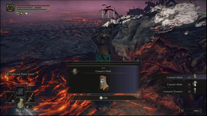 Finally, approach Tanith's corpse (you may need to reset the location) to get Consort's Set - Elden Ring: Tanith / Volcano Manor questline - walkthrough, solution - Quests - Elden Ring Guide