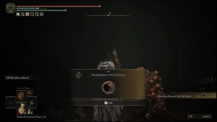 After delivering 5 Seedbed Curse, you will receive the Mending Runge of the Fell Curse , which unlocks an alternative game ending - Elden Ring: Dung Eater / Blackguard Boggart questline - walkthrough - Quests - Elden Ring Guide