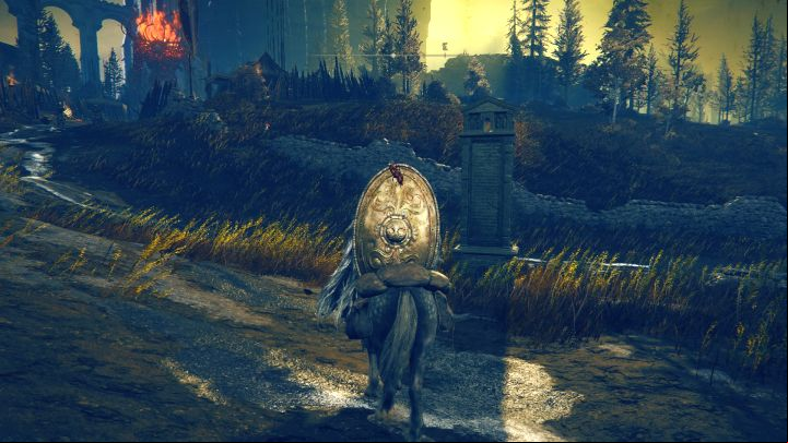 You will reach this obelisk by traveling north from the Highroad Cross place of grace - Shadow of the Erdtree: All Map Fragments locations - Secrets and Collectibles - Elden Ring Guide