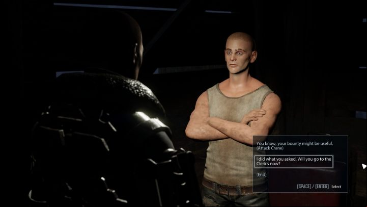 The next person to recruit is Crane from the Crater - Elex 2: Recruiting for Heinrich (Carakis) - walkthrough - Carakis (Missions in the Castle) - Elex 2 Guide
