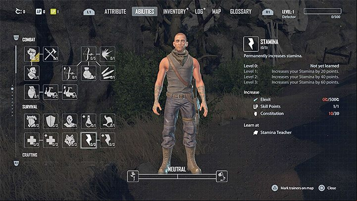 You should both about your health bar and stamina - Elex 2: Best starting skills - Basics - Elex 2 Guide