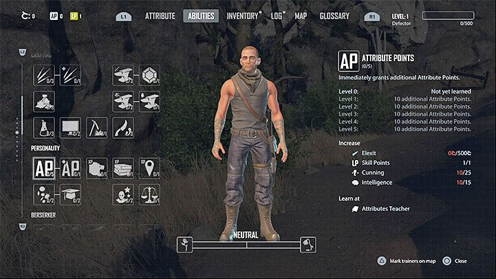 This is a multi-level skill, thanks to which you can get free attribute points - 10 points for each unlocked level - Elex 2: Best starting skills - Basics - Elex 2 Guide
