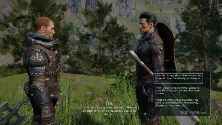 You can either forgive, banish, or kill Falk for his actions - Elex 2: Deceitful Friendship (Falk) - walkthrough - Falk - Elex 2 Guide
