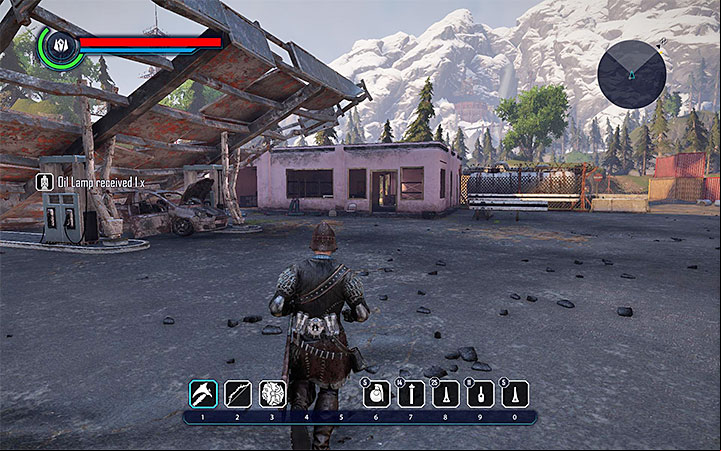 Mace I can be found in the gas station presented in the picture - Elex: Where to find better weapons at the start? - FAQ - Elex Game Guide