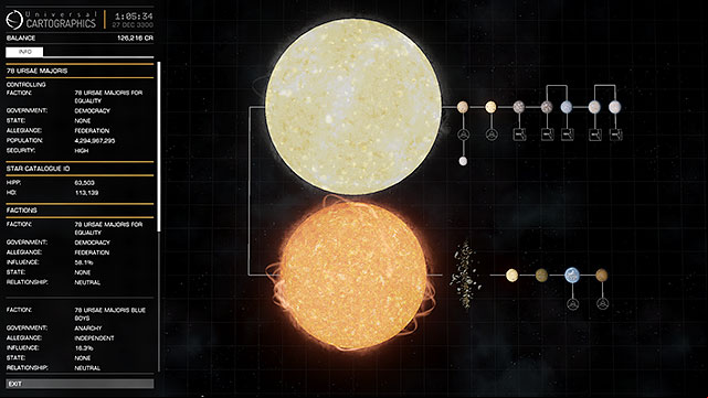 If you are interested in the complex details concerning the particular system, just press System view button which shows up after you hover your cursor over the star - Galaxy Map - Travelling - Elite: Dangerous - Game Guide and Walkthrough
