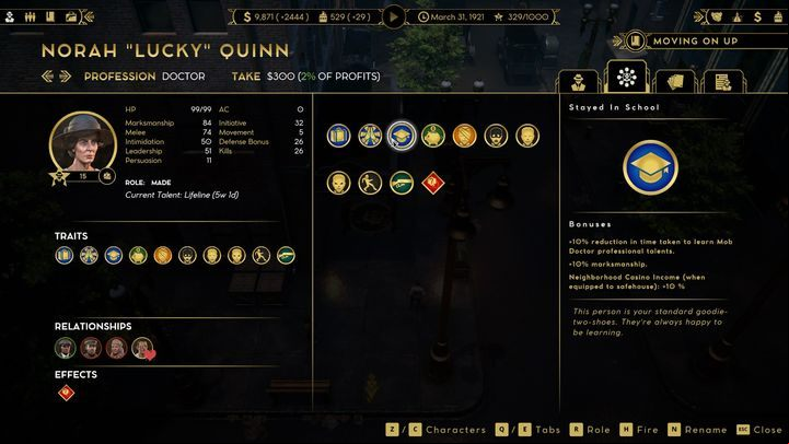 In total there are several types of features in the game, due to the different personalities and backstories of the gang - Empire of Sin: recruits - recruitment, exemplary teams - Basics - Empire of Sin Guide