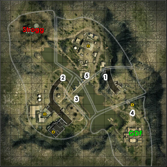 Attackers: GDF - Valley - Battlefields - Enemy Territory: Quake Wars - Game Guide and Walkthrough