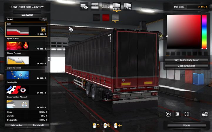 Finally you can set the colors and various available add-ons - Trailers in ETS2 Beyond the Baltic Sea - Whats new? - Euro Truck Simulator 2 Game Guide