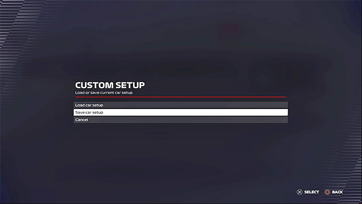 It is worth saving each created setup so you can use it later - after loading a session from the same track, you can load the previously created setup in the garage - F1 22: Car setups - are they worth changing? - Configurations - F1 22 Guide