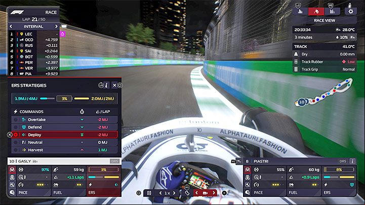 ERS strategies are, obviously, separate for Driver/Car 1 and Driver/Car 2 - F1 Manager 2022: ERS (Energy Recovery System) - how does it work and how to use? - FAQ - F1 Manager 2022 Guide