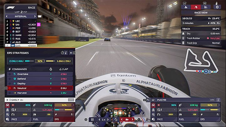 The remaining two strategies shouldn' - F1 Manager 2022: ERS (Energy Recovery System) - how does it work and how to use? - FAQ - F1 Manager 2022 Guide