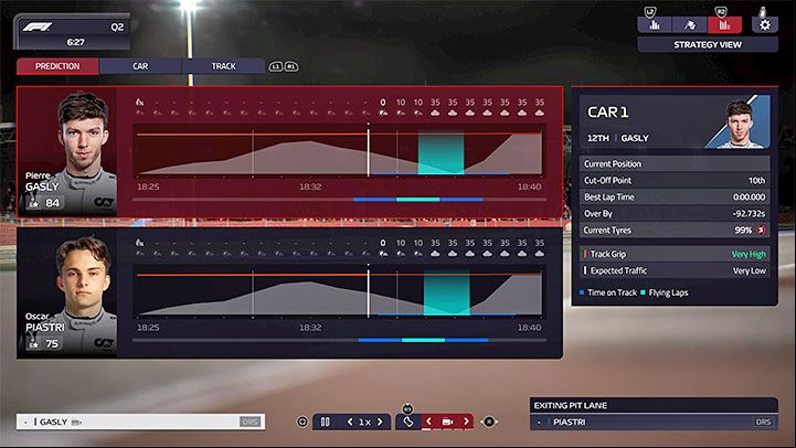 One of the most important things to during qualifiers in F1 Manager 2022 is to not leave the pitstop when the track is crowded, as there is a high risk of begin stuck or getting into an accident with slower drivers, cause of the AI problems with overtaking slower cars - F1 Manager 2022: Begginers Guide - Basics - F1 Manager 2022 Guide