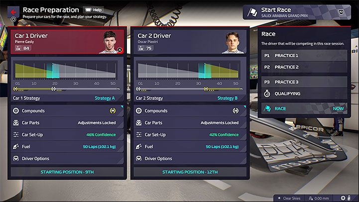 The game will always offer you 3 recommended race strategies based on practice and qualifier results - F1 Manager 2022: Begginers Guide - Basics - F1 Manager 2022 Guide