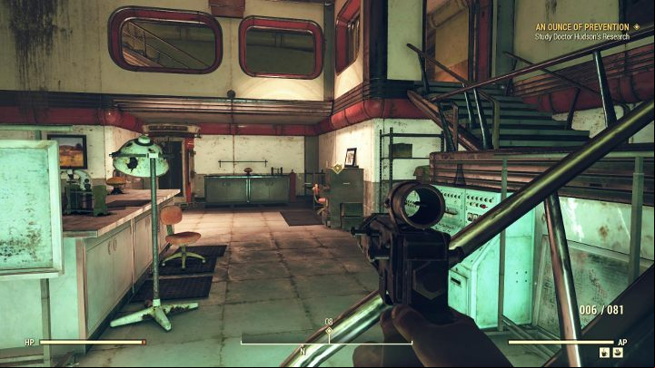 Go to the lab by following the marker - An Ounce of Prevention - Fallout 76 Walkthrough - Main missions - Fallout 76 Guide