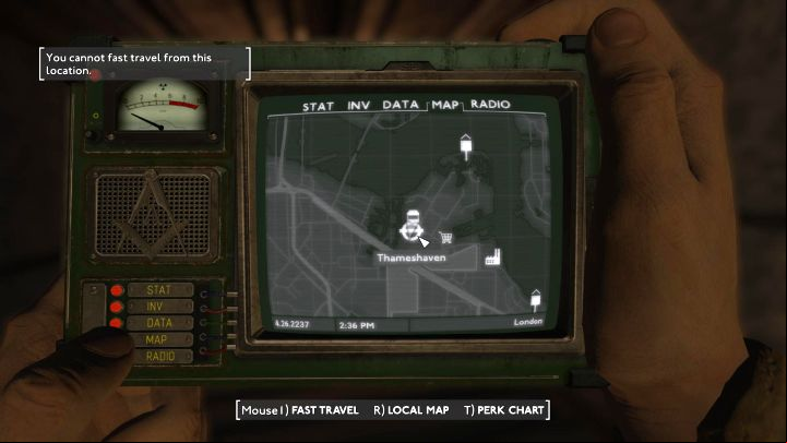 After taking care of everything in Thameshaven Market, you may notice that fast travel does not work in the market - Fallout London: How to exit Thameshaven Market? - Quests - Fallout London Guide