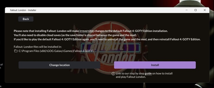 Warning - How to install Fallout London? - Technical issues - Fallout London Guide