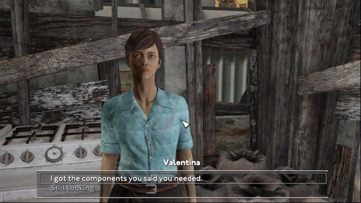 Once you have collected the required junk, return to Valentina - Fallout London: How to get Copper, Plastic and Piece of Circuitry for Valentina? - Quests - Fallout London Guide
