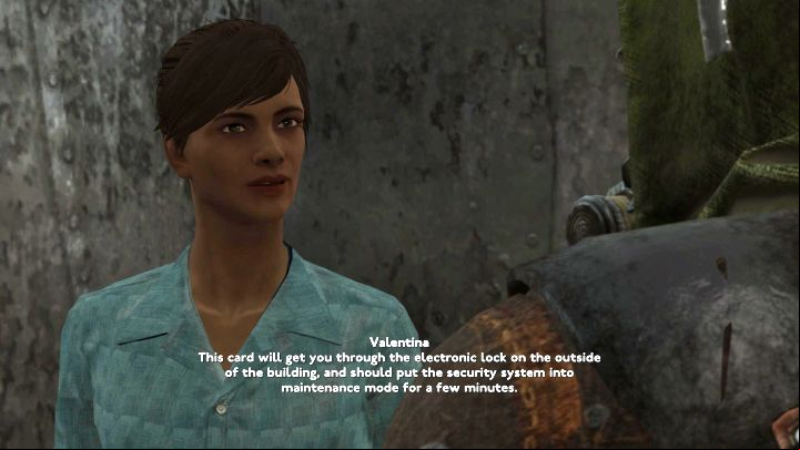 Follow Nadia to a new room on the lower floor - Fallout London: How to get Copper, Plastic and Piece of Circuitry for Valentina? - Quests - Fallout London Guide