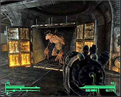 If you rescued supermutant Fawkes during the previous main quest, you will now notice him shooting at Enclave soldiers in front of the Raven Rock facility (screen) - Fallout 3: Main quests 12 - The American Dream - walkthrough - Main quests - Fallout 3 Game Guide