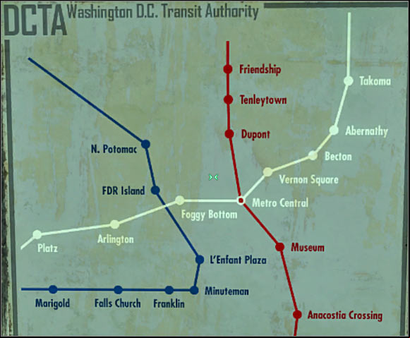 Take notice that some of these subway stations might not be accessible - Fallout 3: Other maps of the world - Maps of the world - Fallout 3 Game Guide
