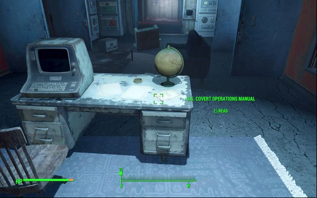 The magazine on the desk in the office before the laser traps - Fallout 4: Tradecraft - Major Quests for Railroad faction - Fallout 4 Game Guide & Walkthrough