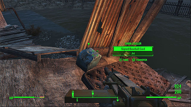 The place where you find the baseball card - Fallout 4: Out in Left Field - Side quests in Diamond City - Fallout 4 Game Guide & Walkthrough