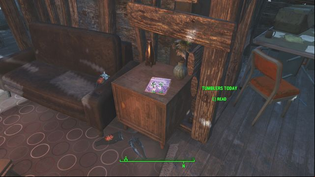 In the building of the thugs leader you can find Tumblers Today magazine - Fallout 4: Easy City Downs - The Castle - Sector 7 - Fallout 4 Game Guide & Walkthrough
