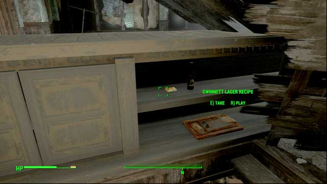 Beer recipe and a safe by the counter - Fallout 4: The Shamrock Taphouse - Center of Boston - Sector 6 - Fallout 4 Game Guide & Walkthrough